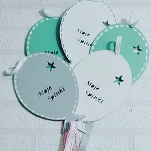 wieszaki na spinki i opaski w kształcie balonów ... praktyczny prezent dla dziewczynek