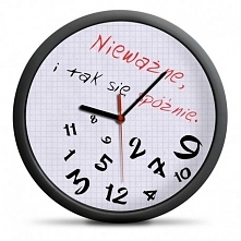 Zegar dla spóźnialskich- idealny prezent dla mamy,taty, siostry, brata babci, dziadka, żony. męża :) Kliknij w zdjęcie, by przejść do sklepu! SmartGift.pl