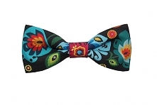 Mucha kwiaty łowickie czarna