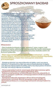 Sproszkowany baobab i jego wspaniałe właściwości.