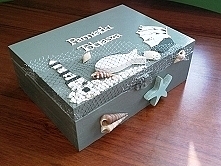 pudełko na skarby dziecka. Prezent na chrzciny.