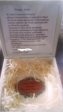 Pudełko na Prezent Pamiątka Pierwszej Komunii Świętej.