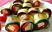 szaszłyki z cukinii, papryki i sera feta/mozarelli idealne na grilla