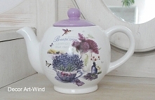 Sprzedam ładny nowy dzbanek o pojemności 750 ml z motywem lawendy i bzu