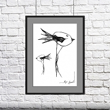 GRAFIKA 18 - szalone ptaszki