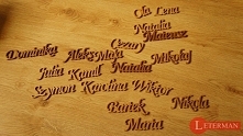 litery, napisy, inicjały z litego drewna- rękodzieło:)