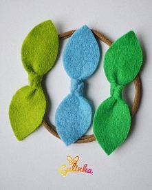 Kokardki filcowe wiązane