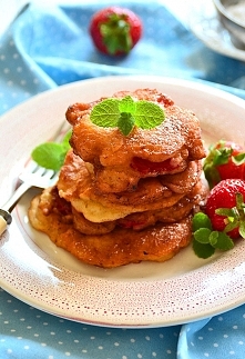 Placki z truskawkami i wanilią