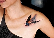 jaskółka na obojczyku