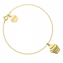 Złota bransoletka z muffinką