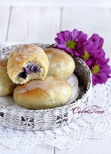 orkiszowe jagodzianki z twarogiem