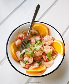 krewetki w sosie pomaranczowym
