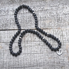 naszyjnik MĘSKI :: stal szlachetna & lawa