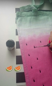 Ręcznie malowana torba arbuzowa :) zapraszam na fb luludiy oraz Instagram lulu.diy :)
