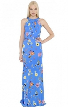 Emilio Pucci Floral Print Viscose Silk Jersey Dress