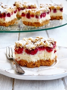 Kruche ciasto z malinami i ...