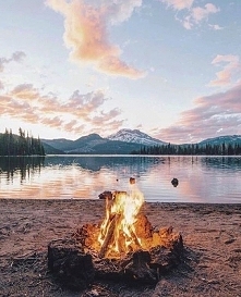 Lake and fire...