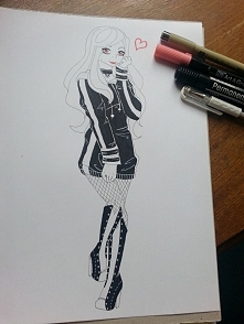 Black is my life. Szybki rysunek z powodu nudy.