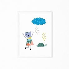 Plakat skandynawski Rain