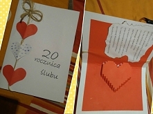Kartka na 20-lecie ślubu.
08-02-2017.
