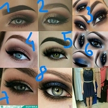 Pomóżcie wybrać make-up do sukienki. Bardzo proszę :) wybaczcie te moje cyferki :D Śmiało pisać! ;)