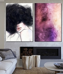 Obrazy na płótnie Abstrakcja 70 x 100 - 2 sztuki