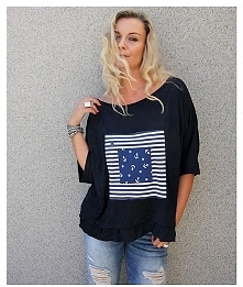 Bluzka Granatowa w stylu marynarskim NOWOŚC