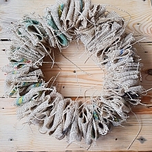 wianek z  z worków po kawie