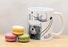Kubek z kotami "Hello"