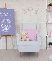 "jesteś naszym całym światem" piękna dekoracja do pokoju maluszka.