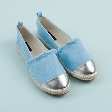 Niebieskie espadrylki ze srebrnym noskiem :)