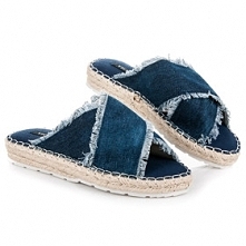 Jeansowe klapeczki- espadryle :)