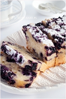 Kokosowe ciasto z jagodami