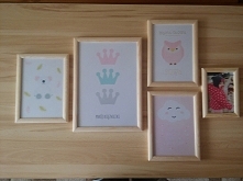 Jedno z naszych zrealizowanych zamówień. Zobaczcie obrazki w wąskich ramkach. Podoba Wam się taka dekoracja do dziecięcego pokoju? 
Allegro - Rakbis