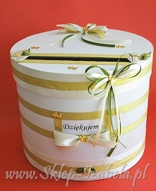 pudełko na koperty z życzeniami, ślub