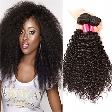 Natural Black Malaysian Curly Hair 3PCS Bundle Deals Malaysian Kinky Curly Virgin Hair PDVW0012