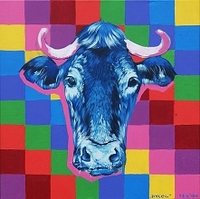 Bycol akryl na płótnie