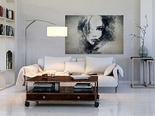 14901 Obraz na płótnie - KOBIETA TWARZ - 120x80