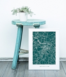 WROCŁAW - PLAKAT B2 mapa miasta