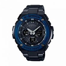 Casio GST-W110BD-1A2ER męski zegarek sportowy g-shock zasilany energią słoneczną. Posiada wytrzymałą kopertę oraz czarną stalową bransoletę. Przydatne funkcje takie jak alarm, d...