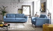 Oland to rozbudowany system, składający się z 15 elementów. Zastosowane materiały sprawiają, że meble są bardzo komfortowe. Proste kształty zostały podkreślone ozdobną lamówką.