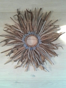 Driftwood and Sea Glass Sunburst