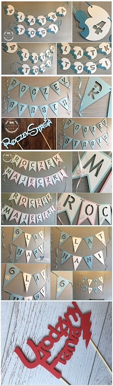 Girlandy i cake toppery :)