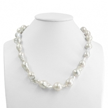 SUMIKO, naszyjnik z białych pereł barokowych