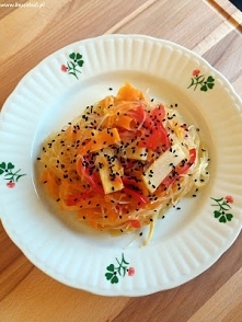 Przepis na azjatycki makaron z pędami bambusa, polecam! :)