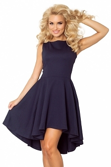 Ekskluzywna sukienka z dłuższym tyłem w kolorze granatowym :) numoco