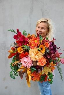 dekoracja jesienna z pracow...