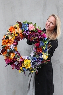 jesienny wieniec na drzwi o...