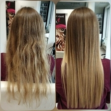 sombre i keratynowe prostowanie włosów