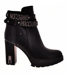 Botki na słupku czarne.Obuw...